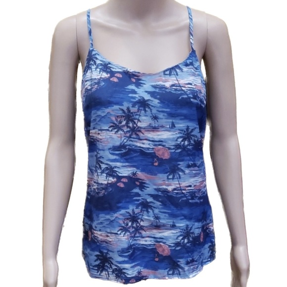 J. Crew. Tropical Hawaiian tank size 2 - Picture 1 of 7